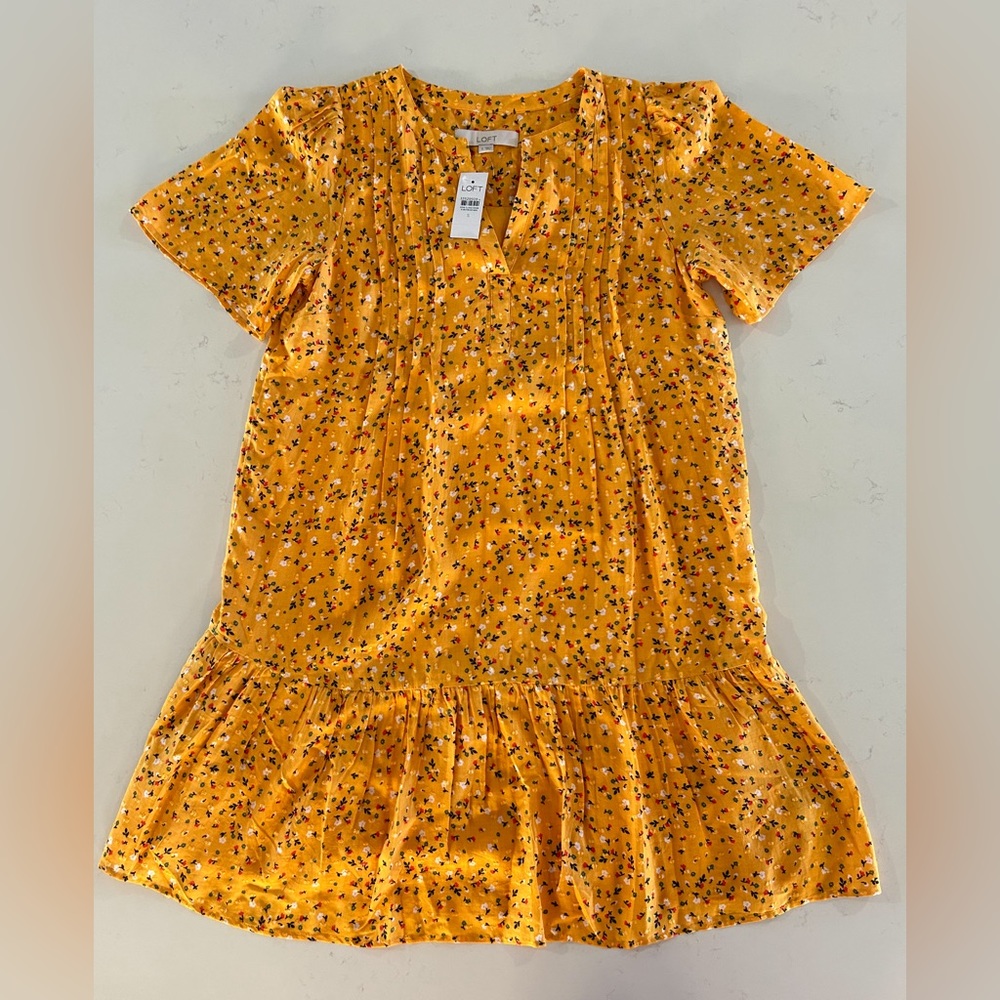 Loft Floral Flounce Dress